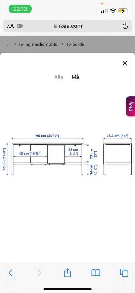 Tv bord, IKEA , metal