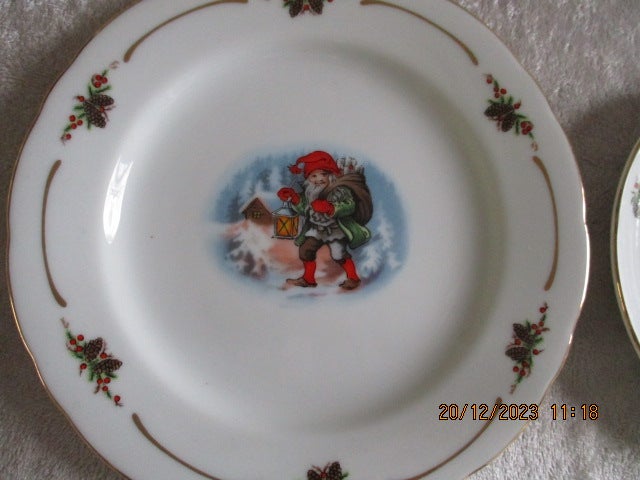 Porcelæn, Tallerkner / julemotiv,