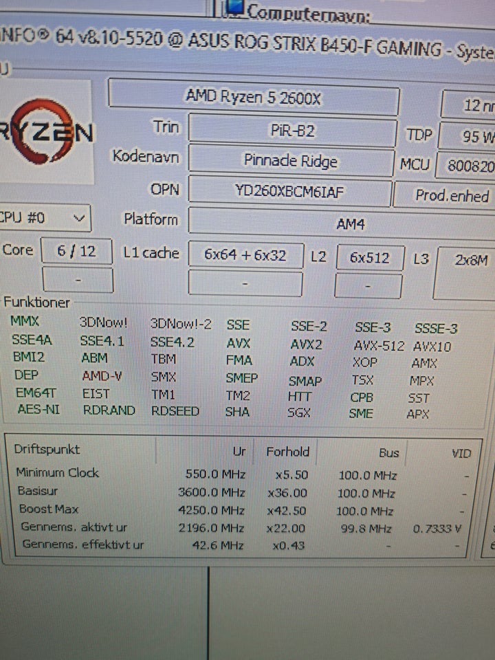 Selvbyg, 3.6 Ghz, 32 GB ram