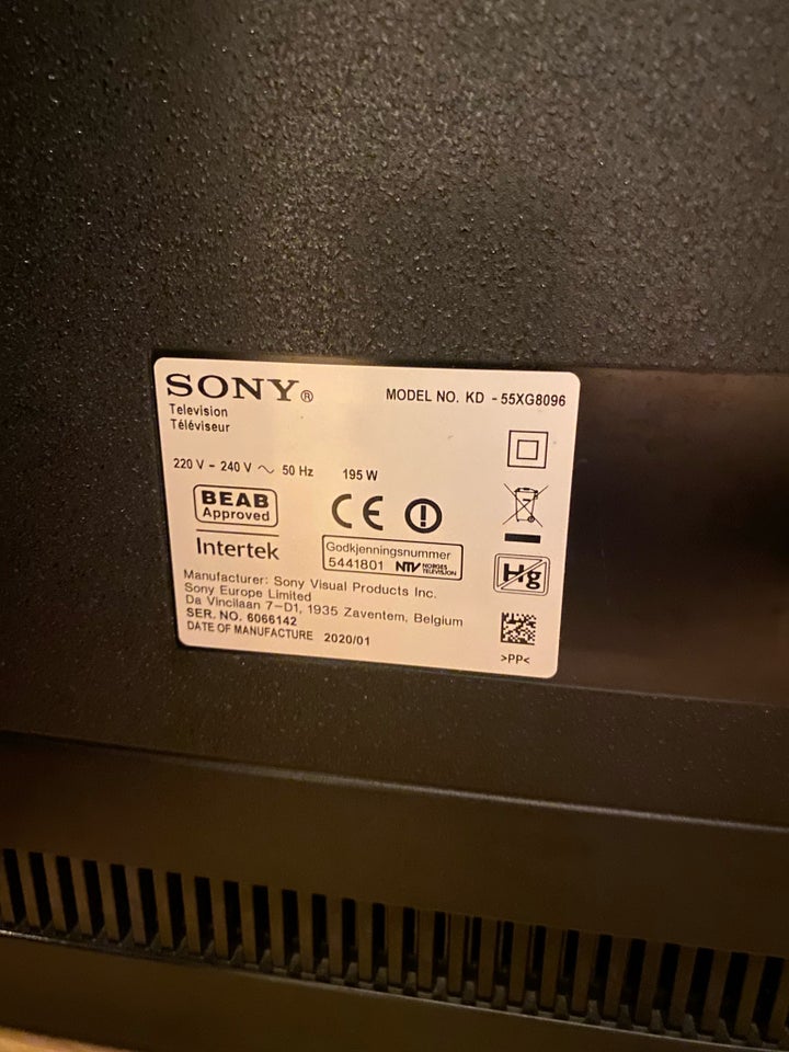 Sony, 55XG8096, 55"