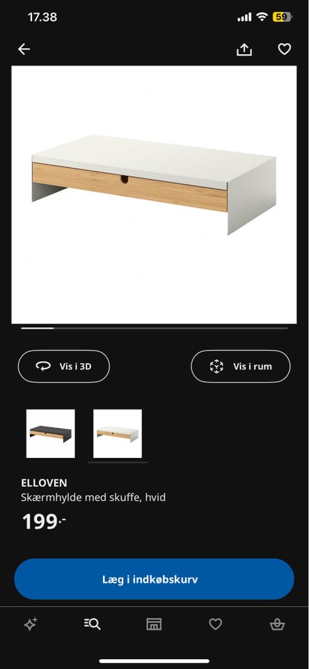 Elloven skærmopbevaring, Ikea