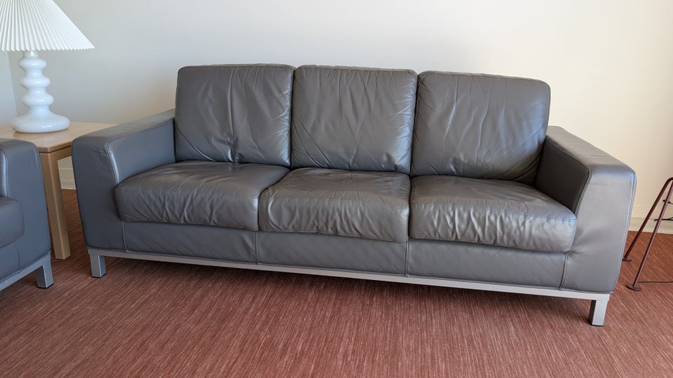 Sofagruppe læder 3 pers