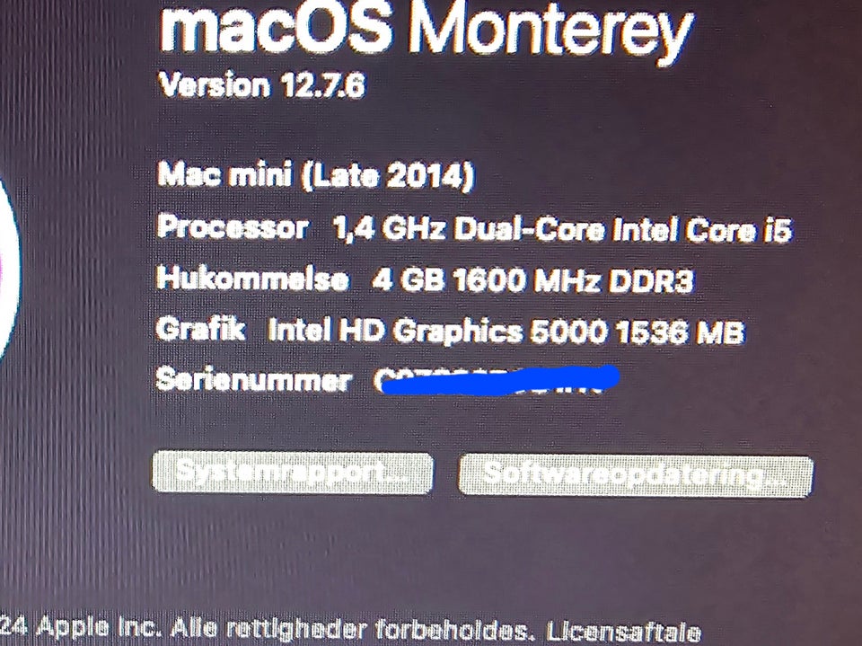 Mac mini A1347 14 GHz