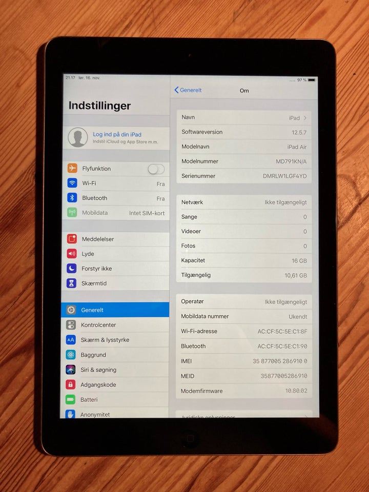 iPad Air, 16 GB, Perfekt