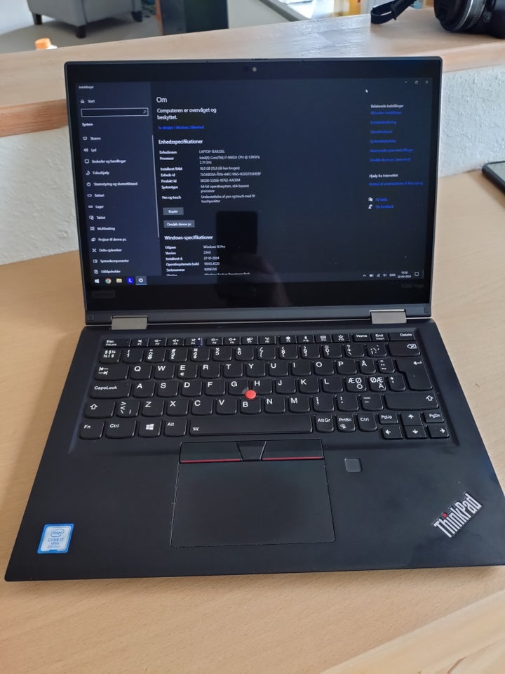 Lenovo X390 Yoga, 4.8 GHz, 16 GB ram