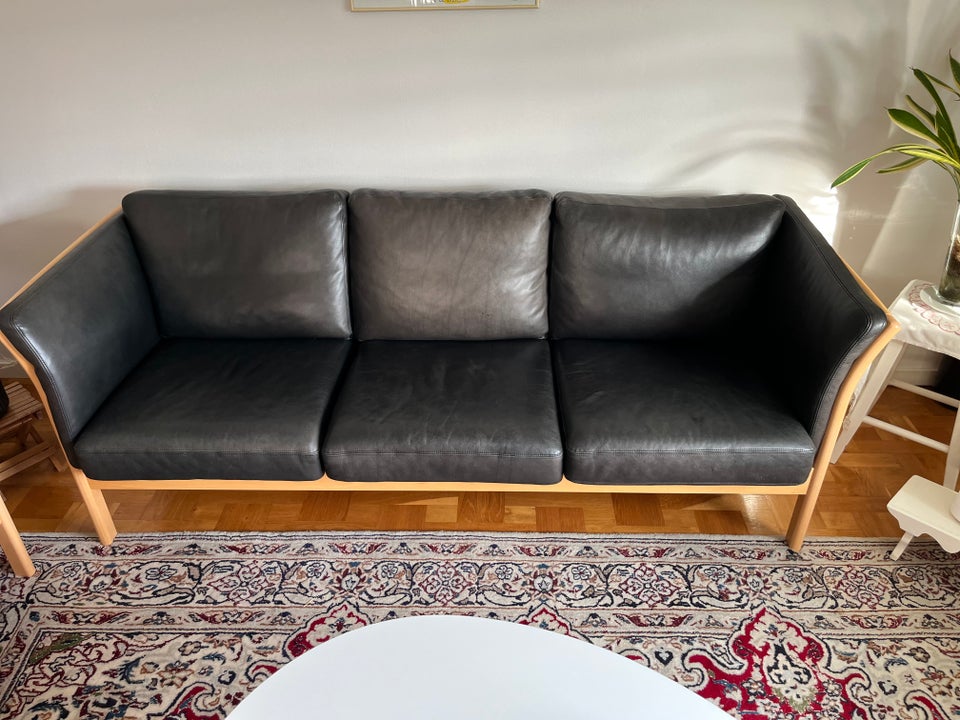 Sofa, læder, 3 pers.