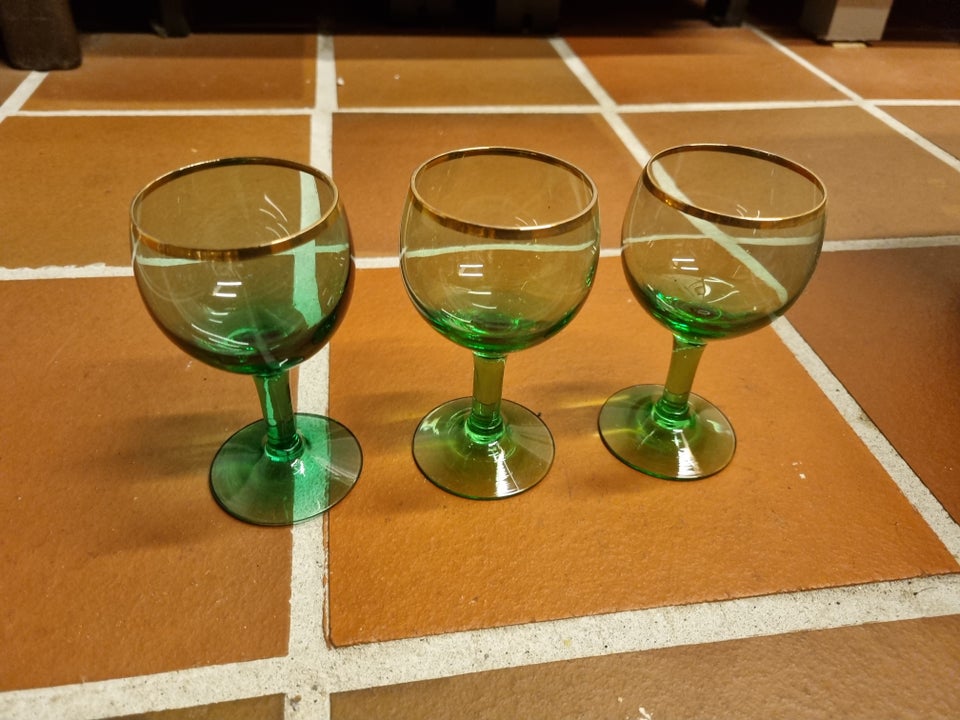 Glas Glas med guldkant Ukendt