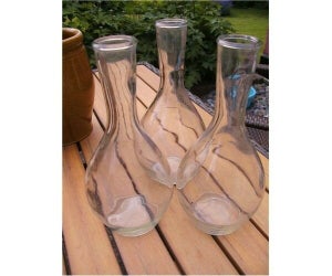 Glas 3 stk gamle glaskarafler