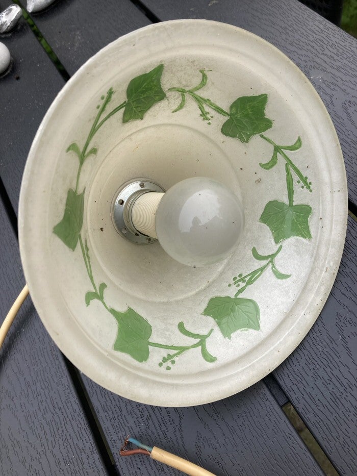 Lampe glas – matteret på ydersiden