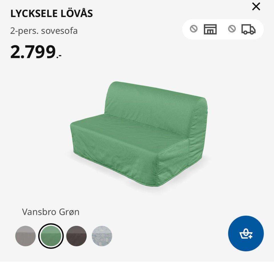 Sovesofa Ikea  b: 100 l: 142 h: 87