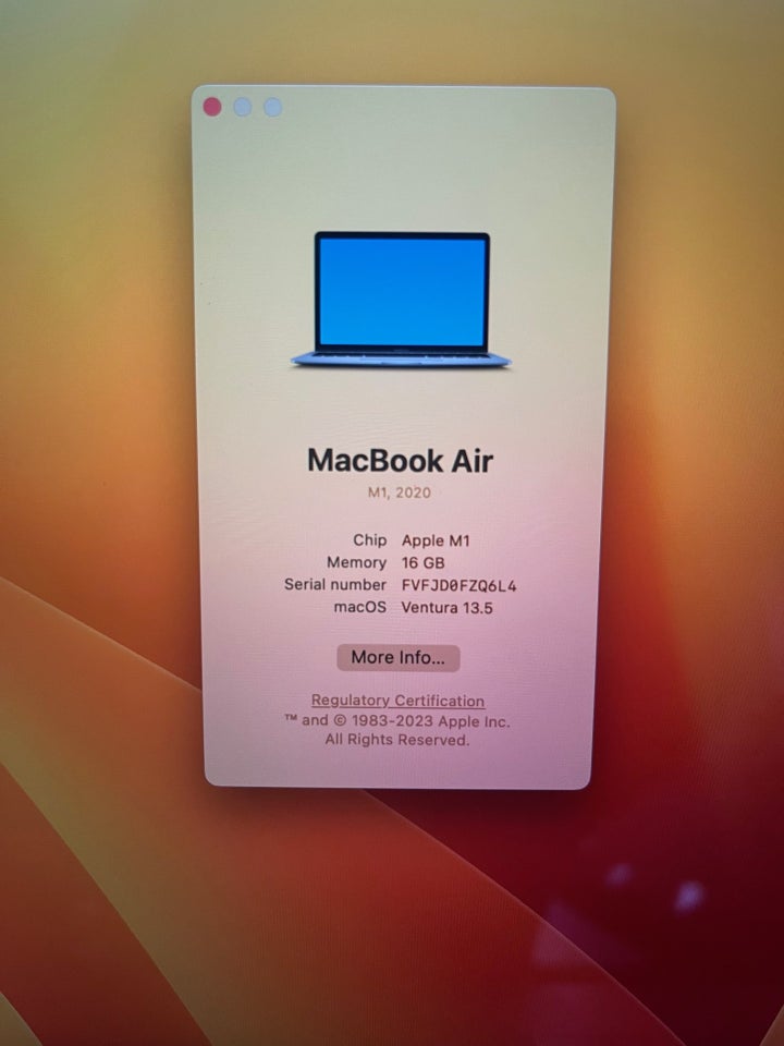 MacBook Air, 512 GB harddisk,