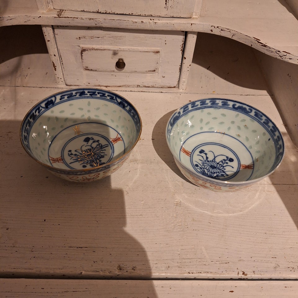 Porcelæn, Kinesiske risskåle,