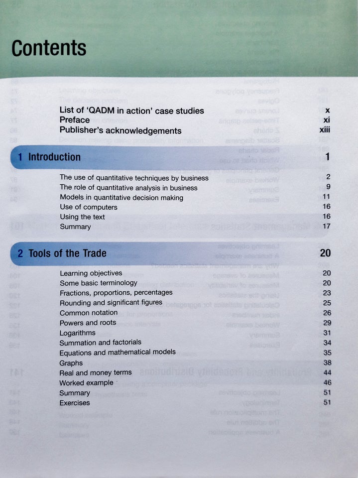 Quantitative Analysis for