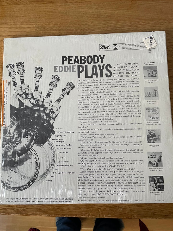 LP Eddie Peabody Peabody Eddie