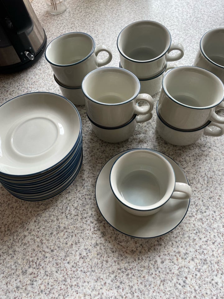 Porcelæn 11 sæt kaffekopper Blå