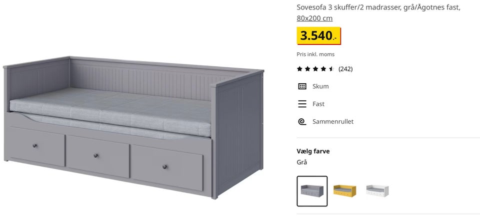 Sovesofa, IKEA Hemnes