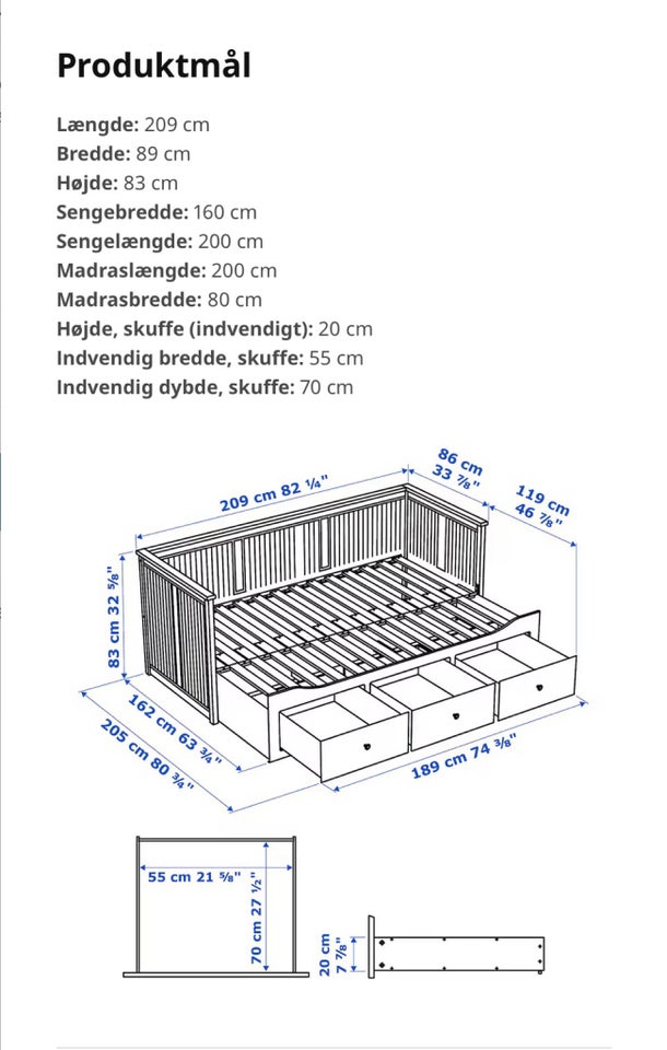 Sovesofa, IKEA Hemnes