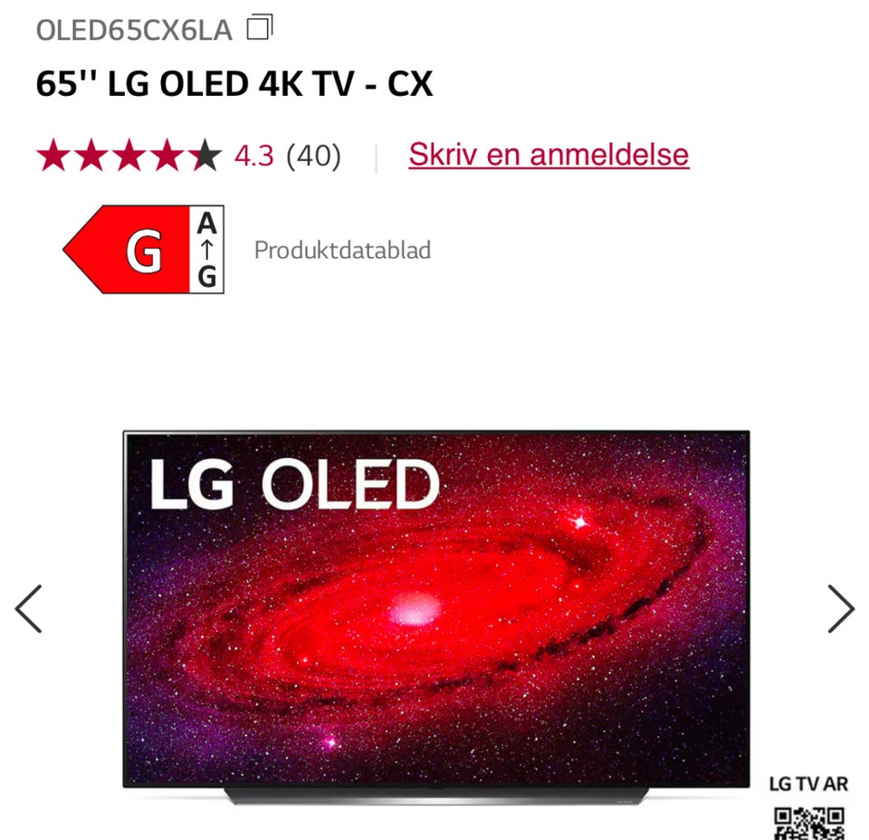 LED, LG, OLED65CX6LA