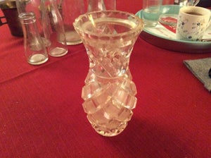 Glas Krystal vase fra 50 erne 18 cm