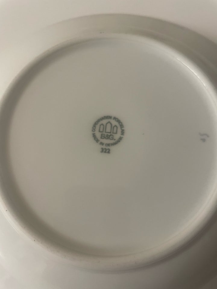 Porcelæn Suppe/dyb tallerken 