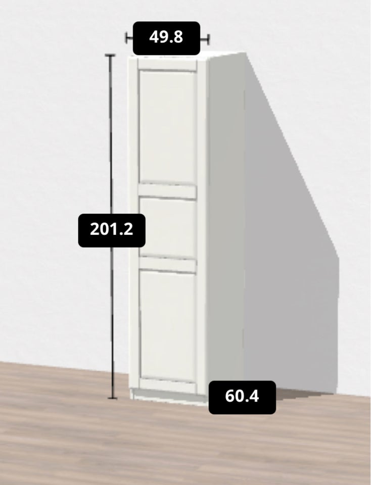 Garderobeskab, IKEA PAX, b: 50 d: 61