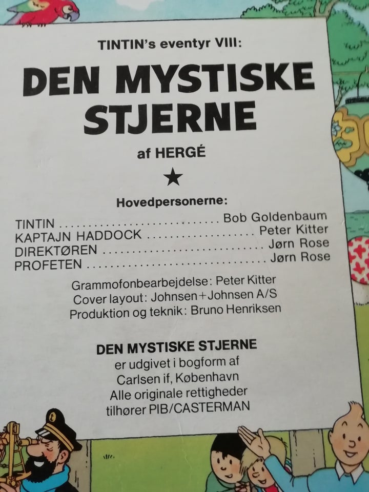 LP, TINTIN, DEN MYSTISKE STJERNE