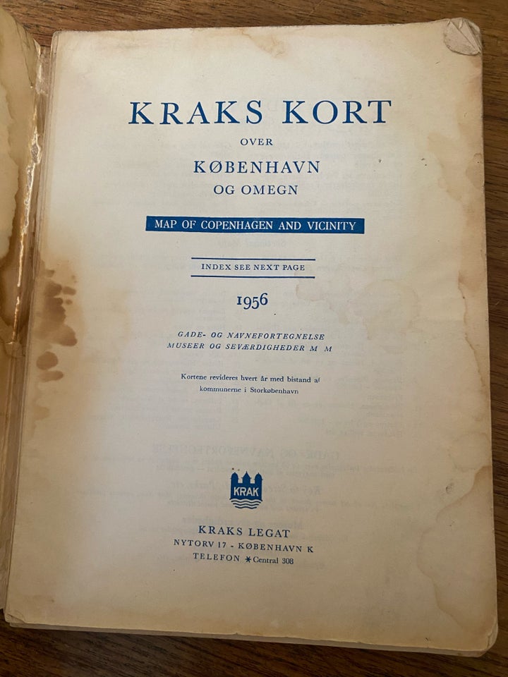 Kraks kort 1956, Kraks Legat, emne: