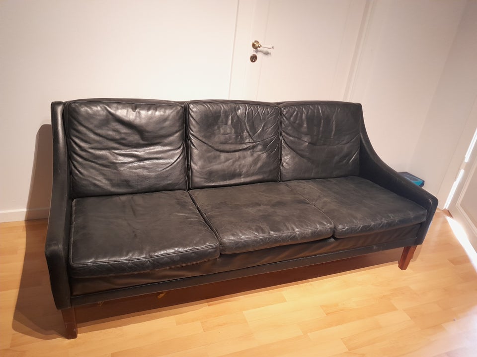 Sofa, læder, 3 pers.