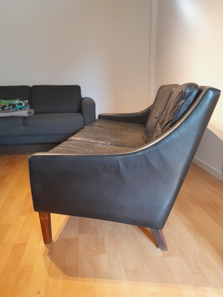 Sofa, læder, 3 pers.