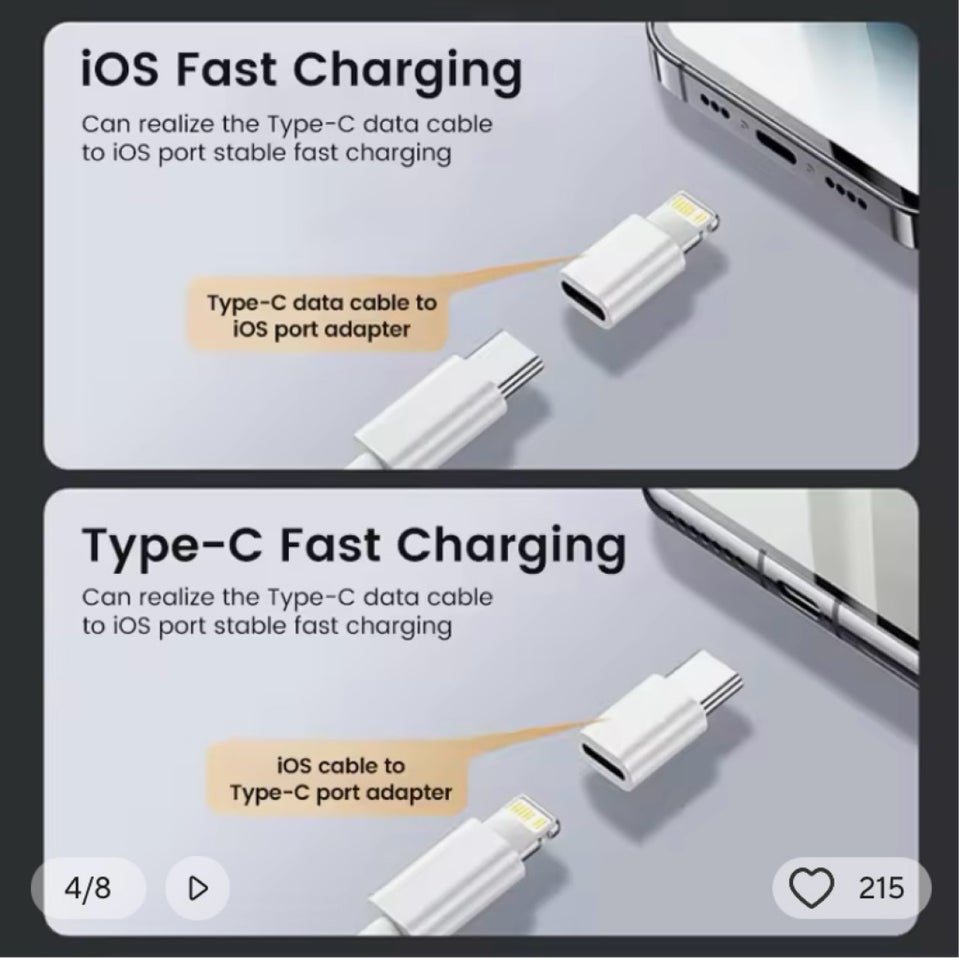 USB Konverter ios to usb c og usb c to