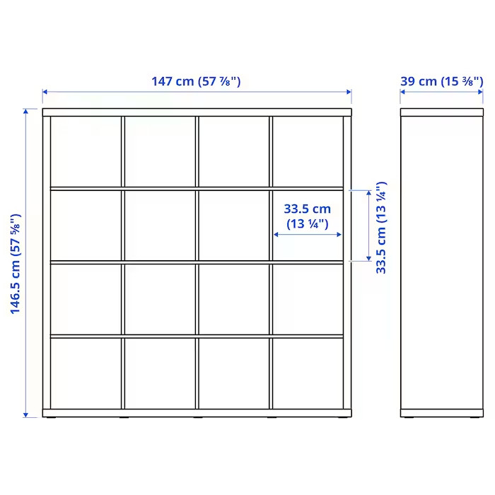 Rumdeler, Kallax, b: 147 d: 39 h: 147