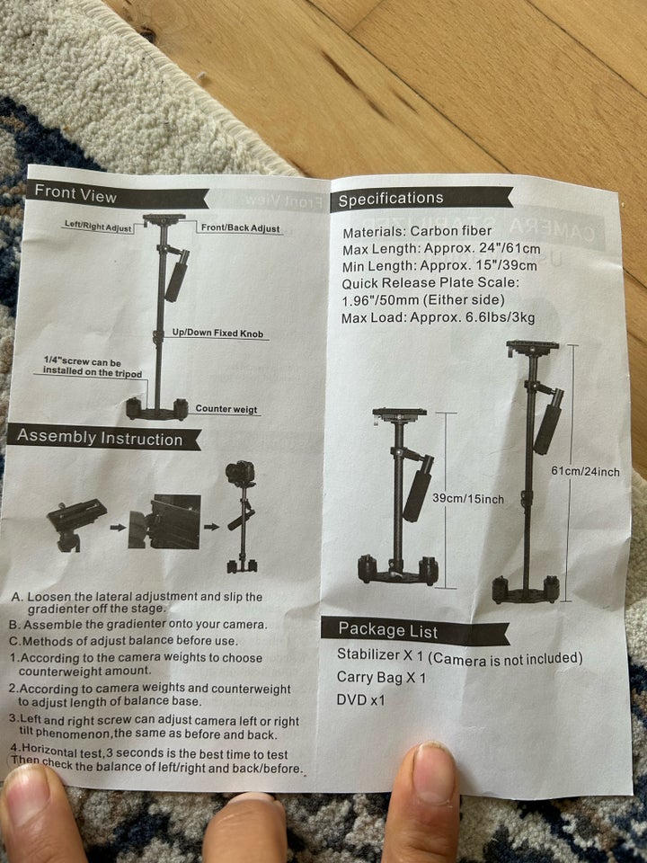 Camera stabiliser Yelangu