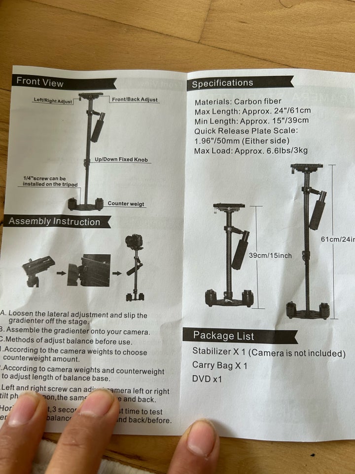 Camera stabiliser Yelangu