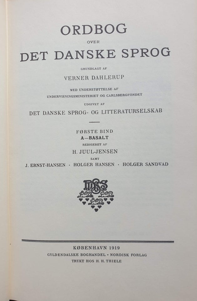 Ordbog over det danske sprog, Sprog