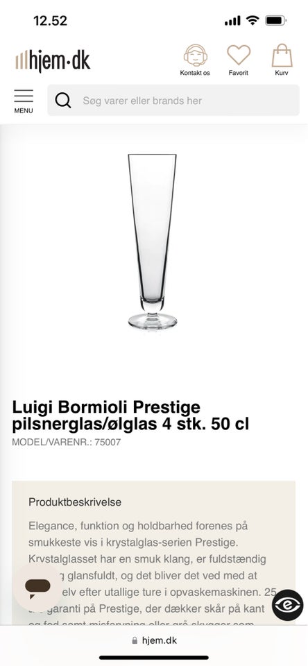 Glas Øl glas  Luigi Bormioli