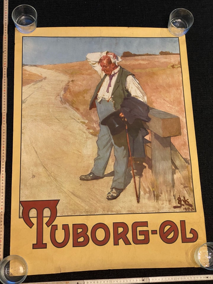 Plakat, motiv: Øl Tuborg ølmanden,