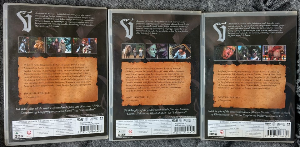 Narnia x 3, DVD, eventyr