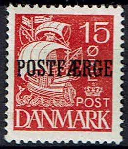 Danmark, ustemplet, postfærge