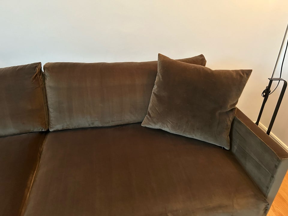 Sofa, velour, 3 pers.