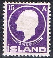 Island, ustemplet, postfrimærke