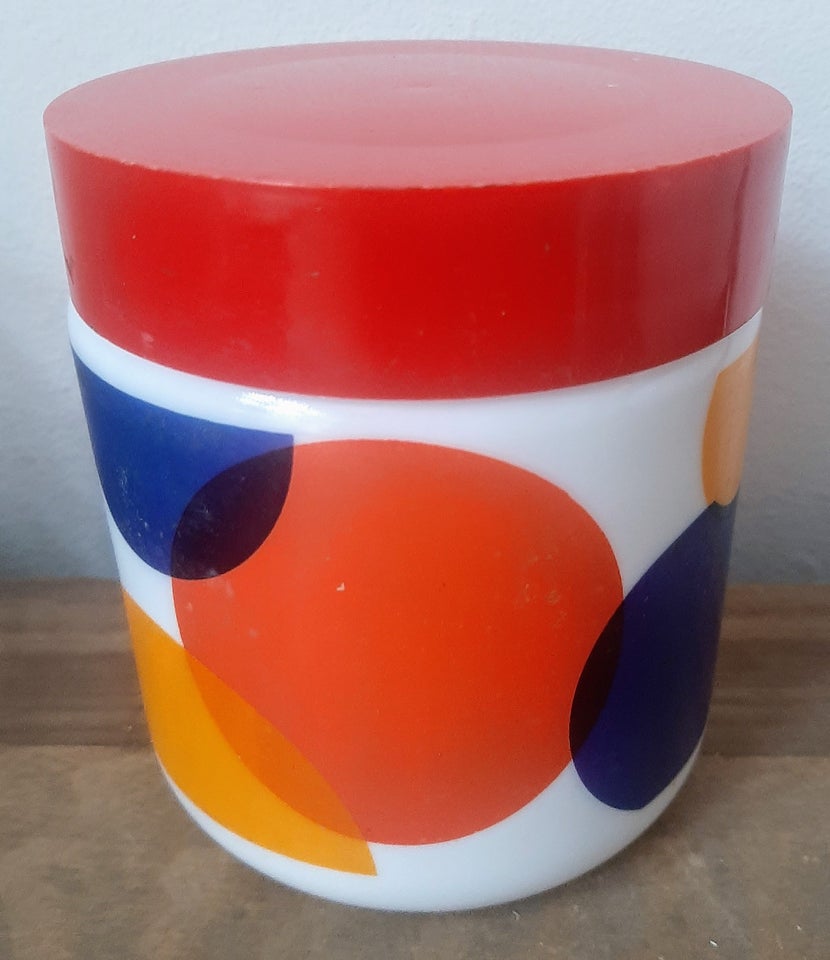 Porcelæns krukke med låg, Retro