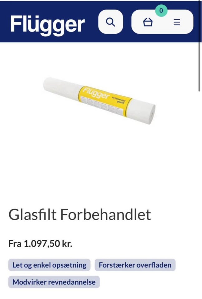 Forbehandlet Glasfilt, Filt,