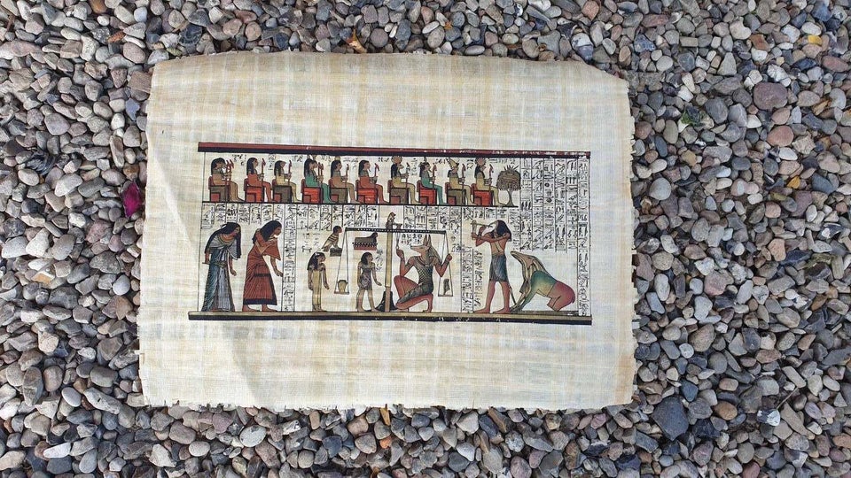 Billede malet på papyrus  Egypten