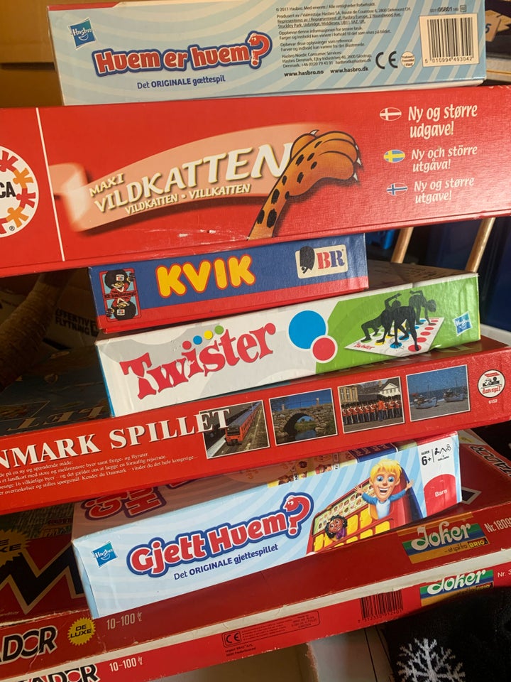 Hvem er hvem , Twister, brætspil