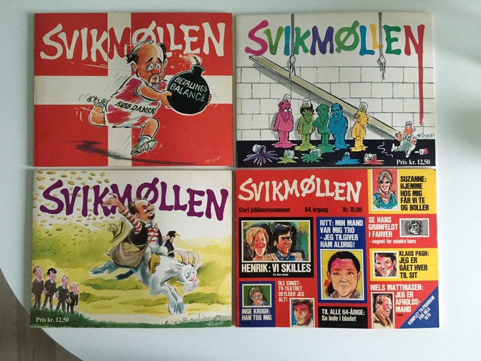 Tegneserier Svikmøllen 4 stk