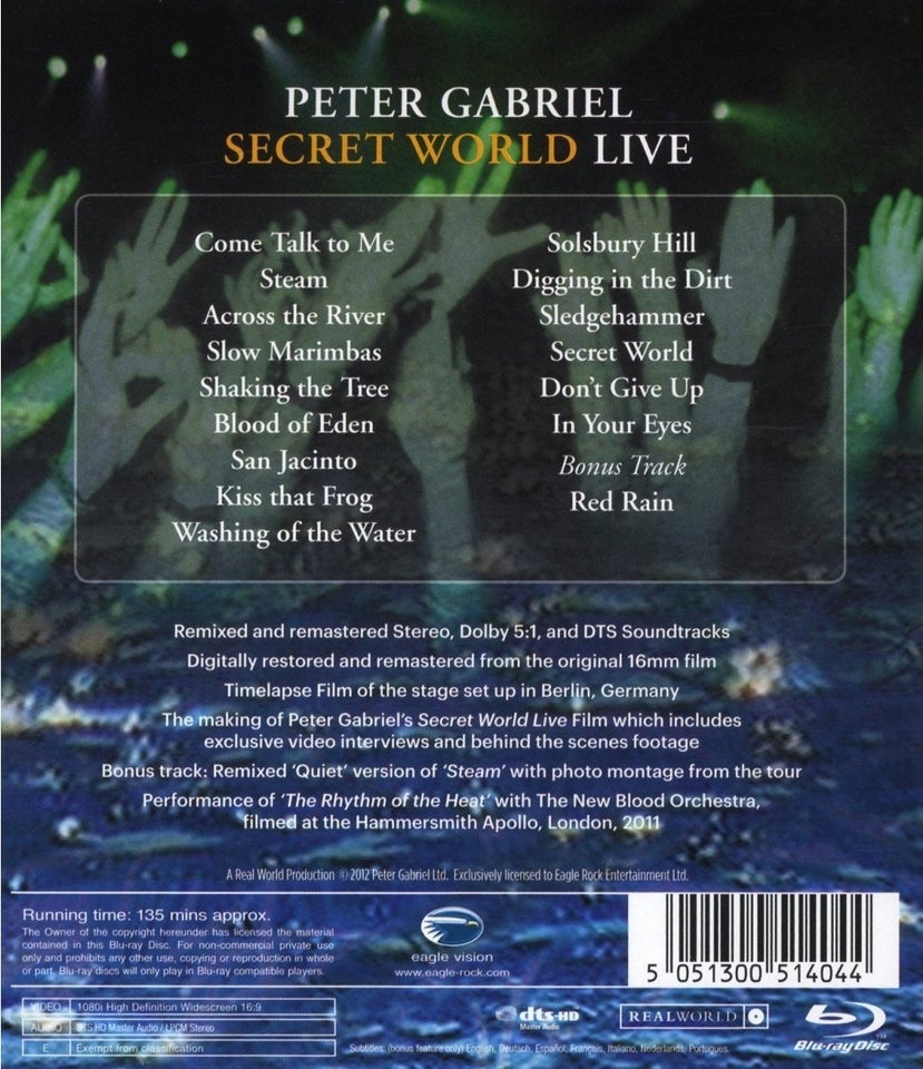 PETER GABRIEL: Secret World Live,