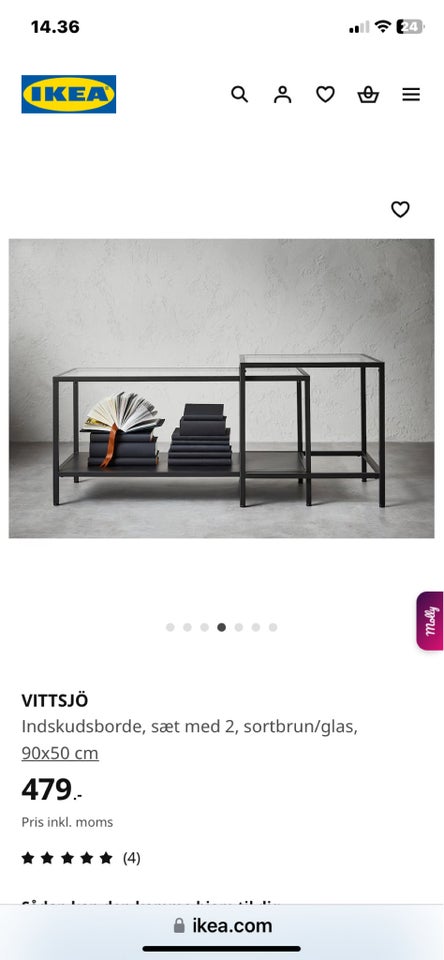 Sofabord Ikea glas