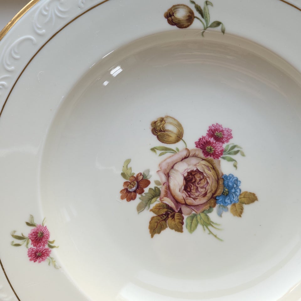 Porcelæn Tallerken Dyb KPM Roser