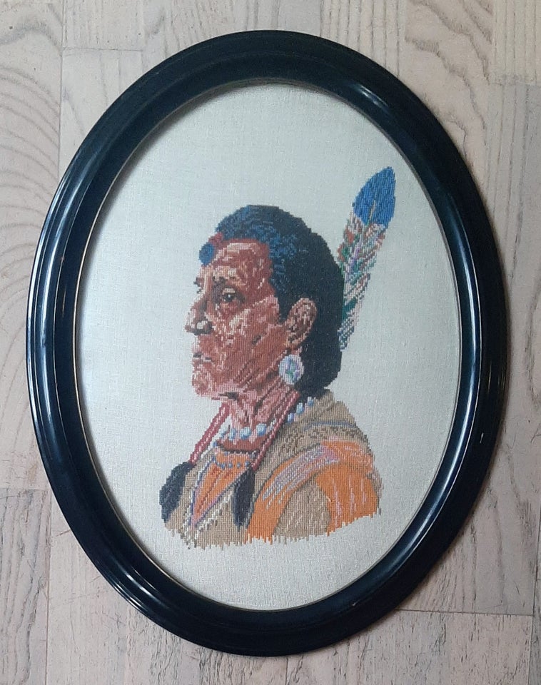 Indianer broderi I ramme Retro