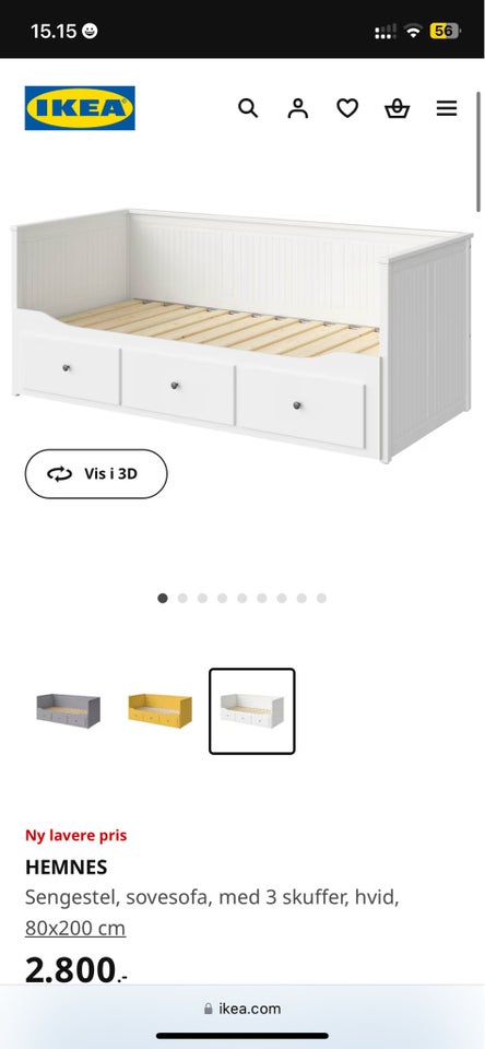 Halvhøj seng, Ikea Hemnes